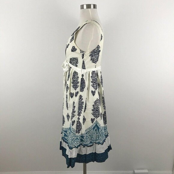 Y Apparel Womens Medium Dress Deep V Neck Back Ruffle Layered Hem - Picture 4 of 5